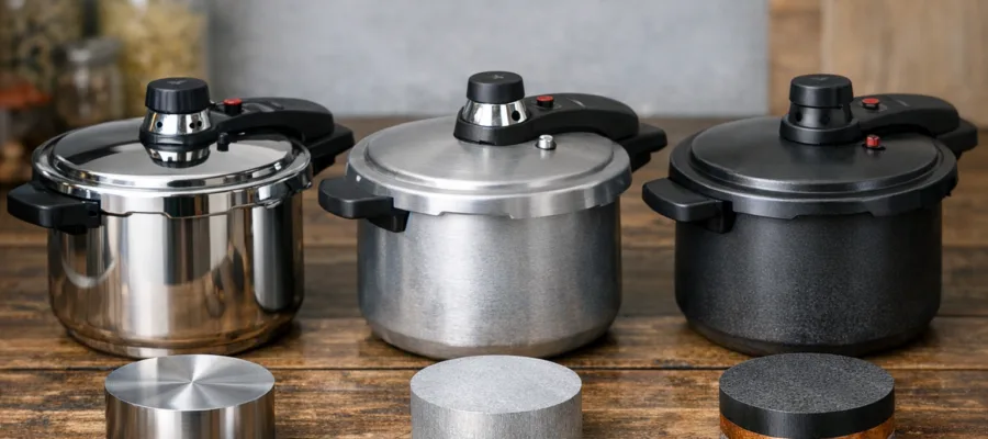 Schnellkochtopf Materialien im Vergleich: Edelstahl, Aluminium & Co. verstehen